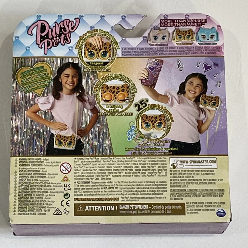 Purse Pets, Leoluxe Leopard Interactive Purse Pet with Over 25 Sounds & Reaction